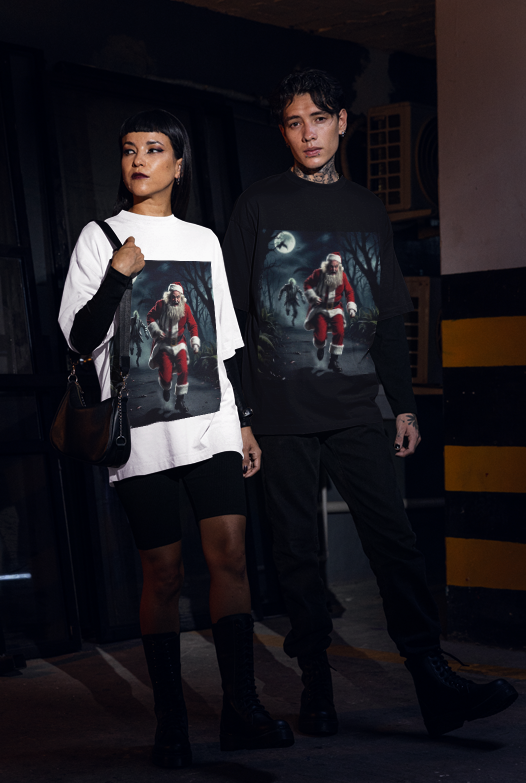 Beetlejuice Santa Oversized Shirt