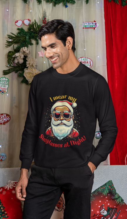 Sunglasses Santa Premium Sweatshirt